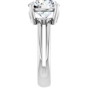 10K White Gold 9.4 mm Round Ring Mounting – image 7
