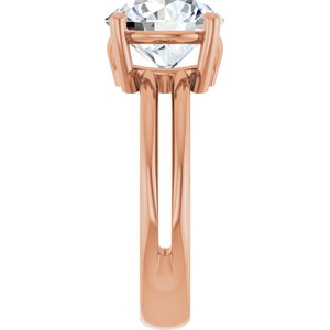 10K Rose Gold 9.4 mm Round Ring Mounting – image 7