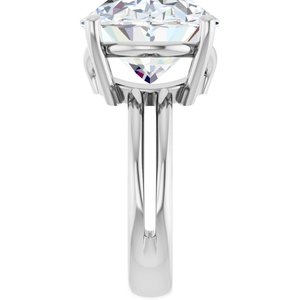 18K White Gold 18x13 mm Oval Ring Mounting – image 7