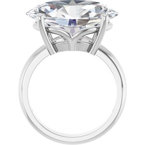 Sterling Silver 18x13 mm Oval Ring Mounting – image 3