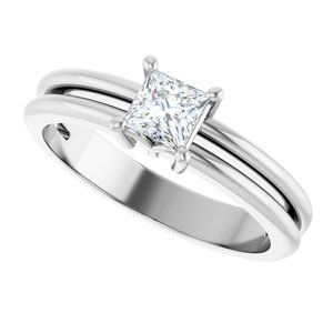 Platinum 4x4 mm Square Ring Mounting – image 8