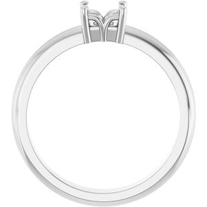 Platinum 4x4 mm Square Ring Mounting – image 4