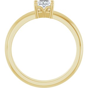 10K Yellow Gold 4x4 mm Square Ring Mounting – image 3