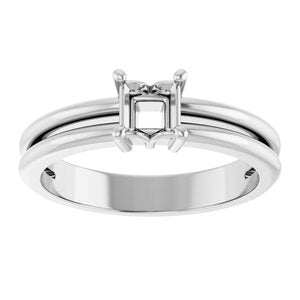 Continuum Sterling Silver 4x4 mm Square Ring Mounting – image 6