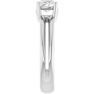 Platinum 7.5x5.5 mm Elongated Cushion Ring Mounting – image 7