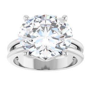 Platinum 13x11 mm Oval Ring Mounting – image 5