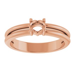 10K Rose Gold 5x3.5 mm Oval Ring Mounting – image 6
