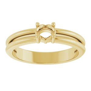 14K Yellow Gold 5x3.5 mm Oval Ring Mounting – image 6