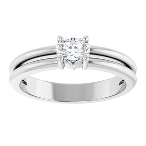 Sterling Silver 5x3.5 mm Oval Ring Mounting – image 5