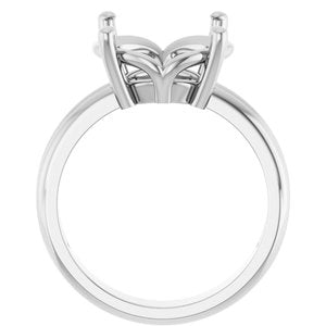 Platinum 13x11 mm Oval Ring Mounting – image 4
