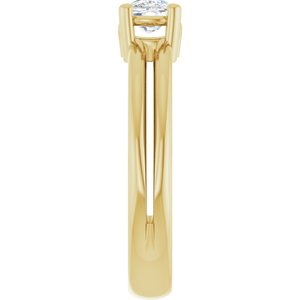 18K Yellow Gold 6.5x4.5 mm Elongated Cushion Ring Mounting – image 7