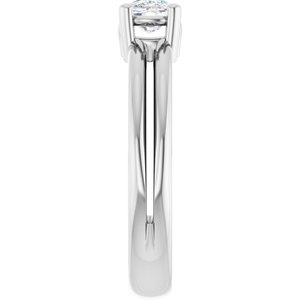 Sterling Silver 6.5x4.5 mm Elongated Cushion Ring Mounting – image 7