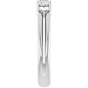 10K White Gold 5x3.5 mm Oval Ring Mounting – image 7