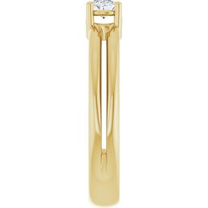14K Yellow Gold 5x3.5 mm Oval Ring Mounting – image 7