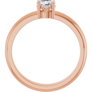 10K Rose Gold 5x3.5 mm Oval Ring Mounting – image 3