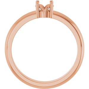 14K Rose Gold 5x3.5 mm Oval Ring Mounting – image 4