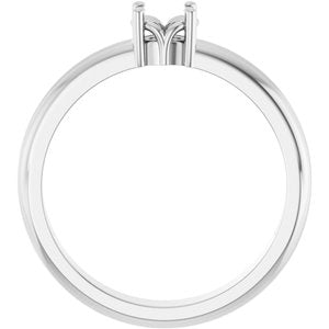 Continuum Sterling Silver 5x3.5 mm Oval Ring Mounting – image 4