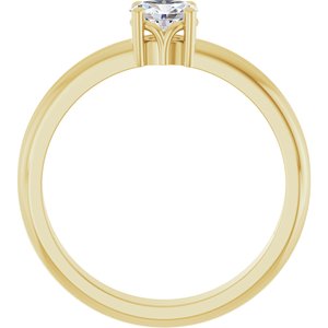 14K Yellow Gold 5x3.5 mm Oval Ring Mounting – image 3