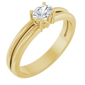 10K Yellow Gold 5x3.5 mm Oval Ring Mounting