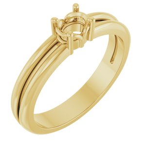 18K Yellow Gold 5x3.5 mm Oval Ring Mounting – image 2