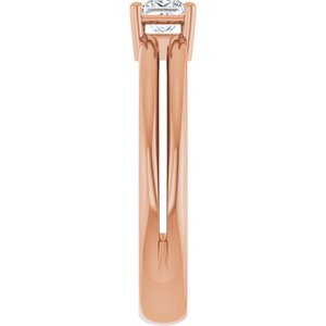 10K Rose Gold 3.5x3.5 mm Square Ring Mounting – image 7