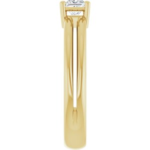 18K Yellow Gold 3.5x3.5 mm Square Ring Mounting – image 7