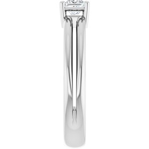14K White Gold 3.5x3.5 mm Square Ring Mounting – image 7