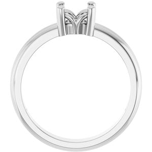 Sterling Silver 5.5x5.5 mm Cushion Ring Mounting – image 4