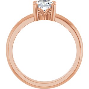 18K Rose Gold 5.5x5.5 mm Cushion Ring Mounting – image 3