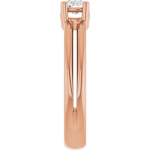10K Rose Gold 6x4 mm Elongated Cushion Ring Mounting – image 7