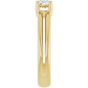14K Yellow Gold 6x4 mm Elongated Cushion Ring Mounting – image 7