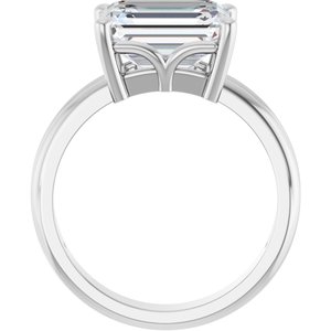 Platinum 10x8 mm Emerald Ring Mounting – image 3