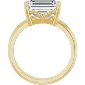 10K Yellow Gold 10x8 mm Emerald Ring Mounting – image 3
