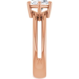 18K Rose Gold 13x6.5 mm Marquise Ring Mounting – image 7