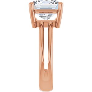 14K Rose Gold 11x9 mm Emerald Ring Mounting – image 7
