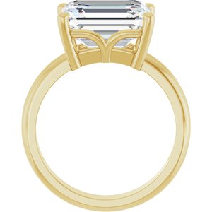 10K Yellow Gold 11x9 mm Emerald Ring Mounting – image 3