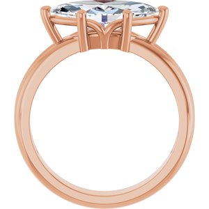 18K Rose Gold 13x6.5 mm Marquise Ring Mounting – image 3