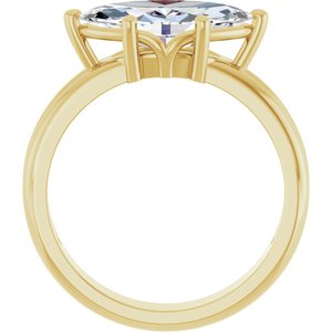 18K Yellow Gold 13x6.5 mm Marquise Ring Mounting – image 3