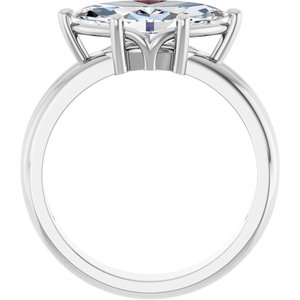 10K White Gold 13x6.5 mm Marquise Ring Mounting – image 3