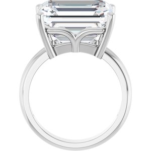 Platinum 14x12 mm Emerald Ring Mounting – image 3