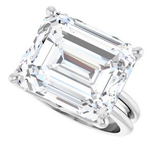 Platinum 14x12 mm Emerald Ring Mounting – image 8