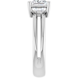 Continuum Sterling Silver 5.5x5.5 mm Square Ring Mounting – image 7
