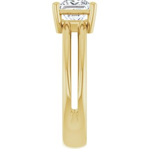 14K Yellow Gold 5.5x5.5 mm Square Ring Mounting – image 7