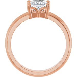10K Rose Gold 5.5x5.5 mm Square Ring Mounting – image 3