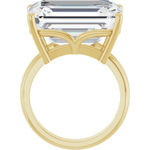 10K Yellow Gold 18x13 mm Emerald Ring Mounting – image 3