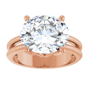 18K Rose Gold 12x10 mm Oval Ring Mounting – image 5