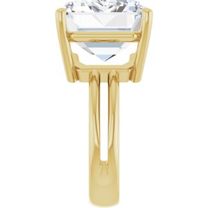 18K Yellow Gold 18x13 mm Emerald Ring Mounting – image 7
