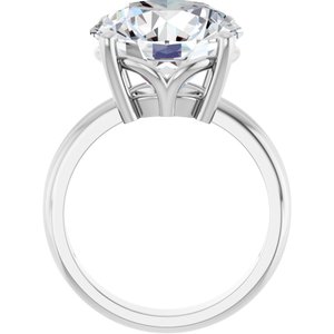 18K White Gold 13 mm Round Ring Mounting – image 3