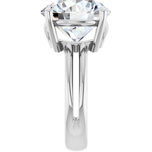 10K White Gold 13 mm Round Ring Mounting – image 7