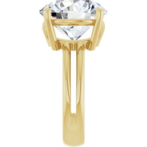 14K Yellow Gold 13 mm Round Ring Mounting – image 7